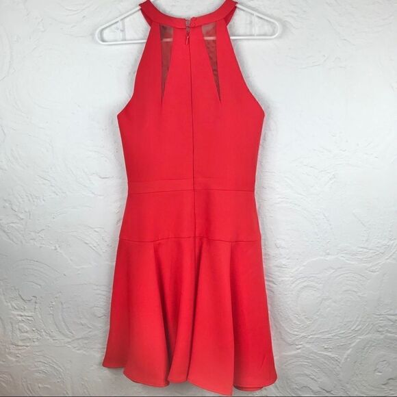 BCBGMaxazria “Poppy” Red halter top skater Dress - Picture 6 of 11